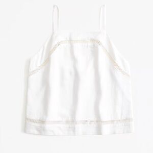 NWOT Abercrombie & Fitch Linen Ladder Trim Top